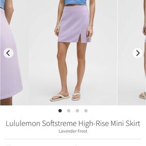 Lululemon Lavender Frost Softstream HR Mini Skirt size XXXS can fit a 0-4